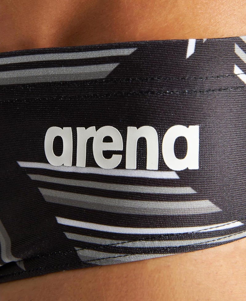arena Men's Swim Brief Puzzled Team Print MaxLife Athletic Swimwear Professional Training Swimsuit Sports Bathing Suit, Black/Black Multi, US Size 24 - Image 4